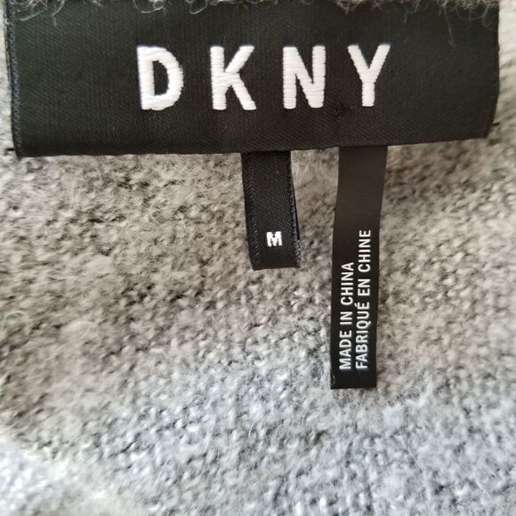 DKNY gray short sleeve twist front sweater - Picture 4 of 6